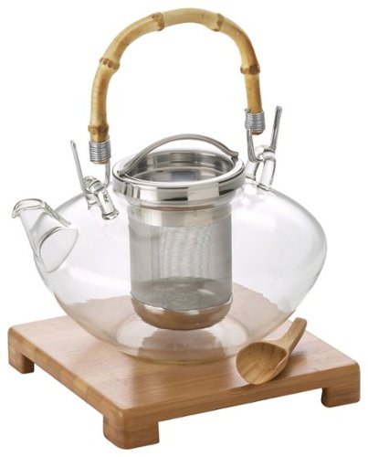  Bonjour - 42-Oz. Glass Teapot - Clear