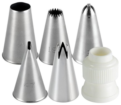  Cake Boss - 6-Piece Traditional Decorating Tip Set - Stainless Steel