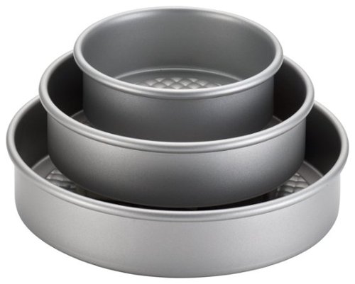  Cake Boss - Professional Round Cake Pans (3-Count) - Silver