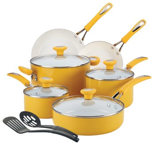  SilverStone - CXi 12-Piece Cookware Set - Mango Yellow/White