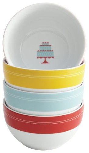  Cake Boss - 13-Oz. Ice Cream Bowls (4-Count) - Red/Yellow/Pink/Light Blue