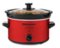 Elite Gourmet - 2Qt. Oval Slow Cooker - Red-Front_Standard