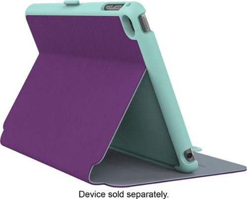  Speck - StyleFolio Case for Apple® iPad® mini 4 - Acai Purple/Aloe Green