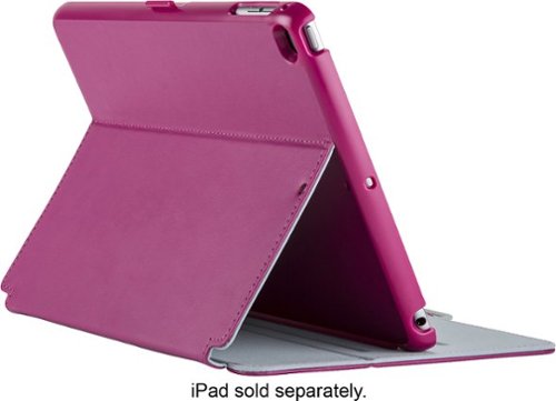  Speck - StyleFolio Case for Apple® iPad® mini 4 - Fuschia/Nickel Gray