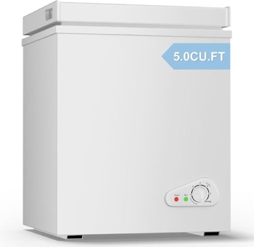 Circus Cirle - 5.0 cu. ft. storage freezer with 7-level adjustable thermostat and removable basket, low noise - White-Front_Standard 