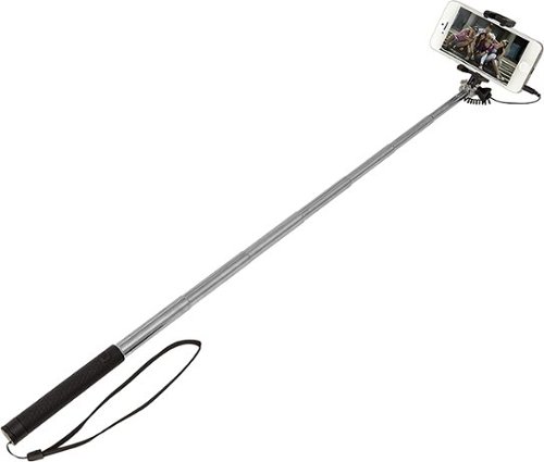  ReTrak - The Original Pocket Wired Selfie Stick - Black/Stainless Steel