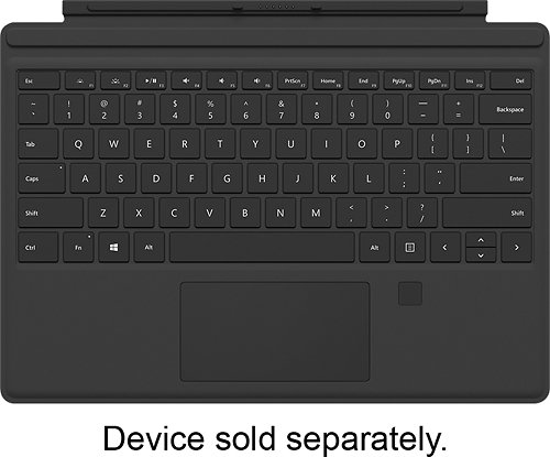  Microsoft - Surface Pro Type Cover with Fingerprint ID - Black