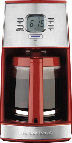 Hamilton Beach - Ensemble 12-Cup Coffee Maker - Red/Stainless-Steel