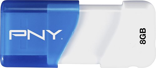  PNY - Compact Attaché 8GB USB 2.0 Flash Drive - Blue