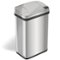 iTouchless - 4 Gallon Touchless Sensor Trash Can with AbsorbX Odor Control and Fragrance, Bathroom Garbage Bin - Stainless Steel-Angle_Standard 