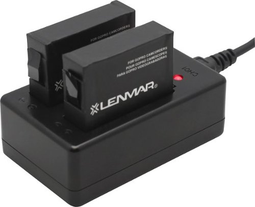  Lenmar - Battery Charger and 2 Rechargeable Batteries - Black