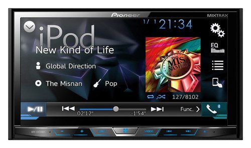  Pioneer - 7&quot; - CD/DVD - Built-In Bluetooth - Satellite Radio-Ready - In-Dash Receiver - Black