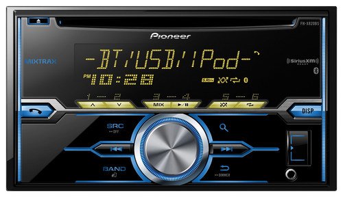  Pioneer - CD - Built-In Bluetooth - Satellite Radio-Ready - In-Dash Receiver with Nondetachable Faceplate and Remote - Black