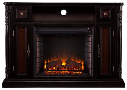 SEI Furniture - Marianna Media Electric Fireplace - Ebony-Front_Standard 