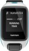 TomTom - Spark Music GPS Fitness Watch (Small) - White/Scuba Blue-Front_Standard