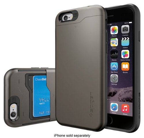  Spigen - Slim Armor CS Wallet Case for Apple® iPhone® 6 - Gunmetal