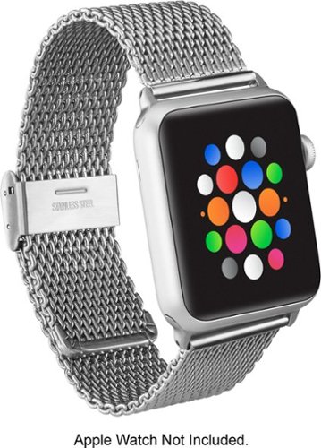  Platinum™ - Linked Mesh Metal Band for Apple Watch 42mm (Series 1-8) and Apple Watch Ultra 49mm - Silver