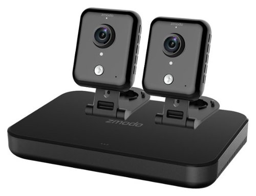  Zmodo - 4-Channel, 2-Camera Wireless High-Definition DVR Surveillance System - Black