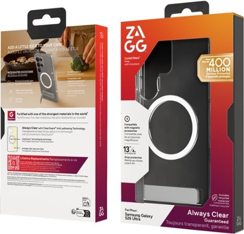 ZAGG Crystal Palace Snap Case with Kickstand for Samsung Galaxy S26 Ultra - Clear BUY IN NETHERLANDS