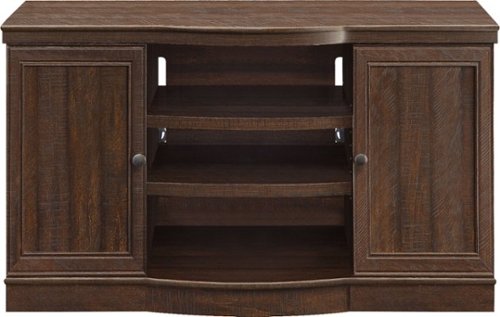 Whalen Furniture - TV Console for Most Flat-Panel TVs Up to 70" - Brown-Front_Standard 