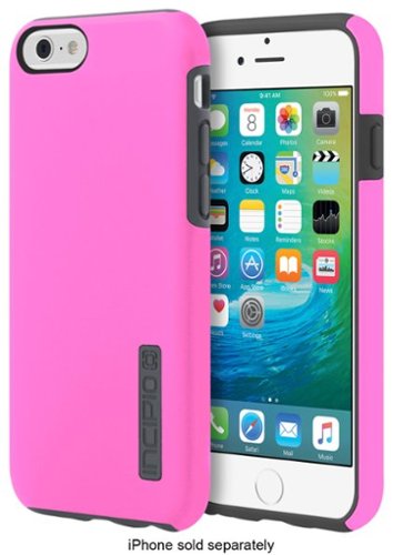 Incipio - DualPro Case for Apple® iPhone® 6 and iPhone 6s - Highlighter Pink/Charcoal-Front_Standard 
