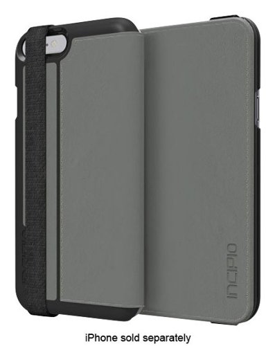 Incipio - Watson Wallet Case for Apple® iPhone® 6 and iPhone 6s - Gray/Black-Front_Standard 