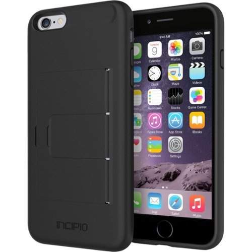 Incipio - STOWAWAY Advance Wallet Case for Apple® iPhone® 6 Plus and iPhone 6s Plus - Black