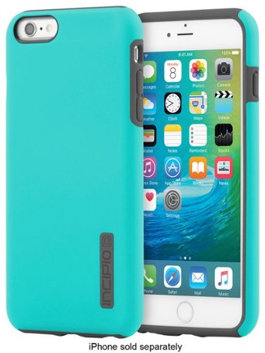  Incipio - DualPro Case for Apple® iPhone® 6 Plus and iPhone 6s Plus - Turquoise/Charcoal