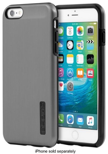  Incipio - DualPro SHINE Case for Apple® iPhone® 6 Plus and 6s Plus - Gunmetal/Black