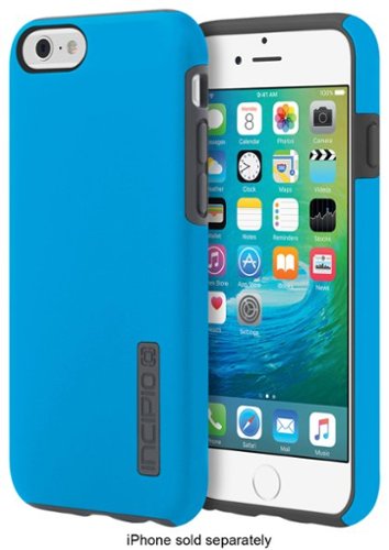  Incipio - DualPro Case for Apple® iPhone® 6 and iPhone 6s - Cyan/Gray
