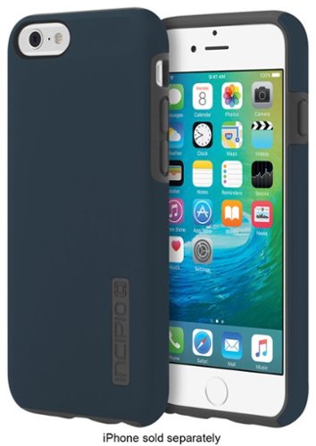  Incipio - DualPro Case for Apple® iPhone® 6 and iPhone 6s - Blue/Charcoal