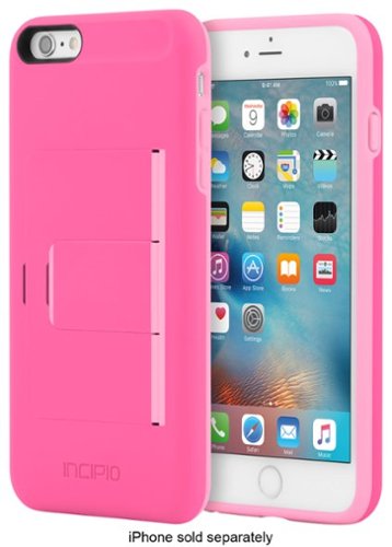  Incipio - STOWAWAY Advance Wallet Case for Apple® iPhone® 6 Plus and iPhone 6s Plus - Pink/Light Pink