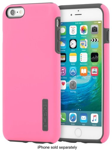  Incipio - DualPro Case for Apple® iPhone® 6 Plus and iPhone 6s Plus - Highlighter Pink/Charcoal