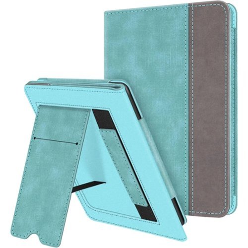 Kitcheniva - PU Leather Stand Case For 6 Inch All New Kindle 11th Gen 2024 2022 - Turquoise-Front_Standard 