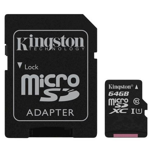  Kingston - 64GB microSDXC UHS-I Memory Card