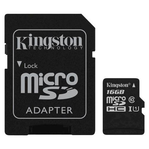  Kingston - 16GB microSDHC UHS-I Memory Card