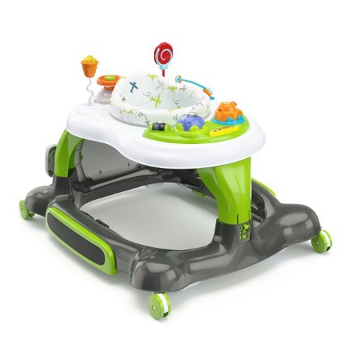 Storkcraft - 3-in-1 Activity Walker and Rocker with Jumping Board with Feeding Tray - Green-Front_Standard 