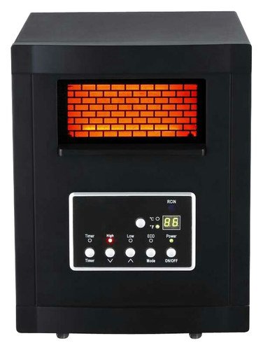 Global Air - Infrared Quartz Heater - Black