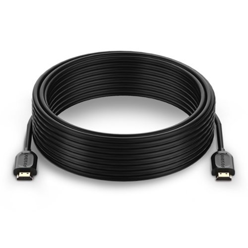 Fosmon - 25ft 4K HDMI Cable, Gold-Plated Premium High Speed, HDMI 2.0 Cable 4K@60Hz/2160p Support 18Gbps - Black-Front_Standard 
