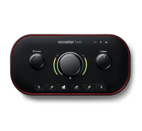Focusrite Vocaster Two USB audio interface for podcast duos - record broadcast quality with ease! - Black WORLDWIDE DELIVERY