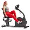 Sunny Health & Fitness - Smart Programmable 16 Levels Electro-Magnetic Resistance Recumbent Exercise Bike - Black-Front_Standard