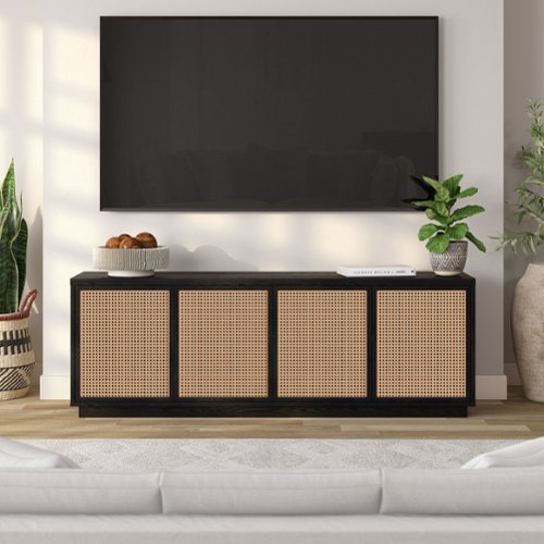 Camden&Wells - Norbert TV Stand for Most TVs up to 78" - Obsidian/Natural-Front_Standard 