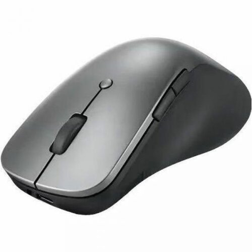 Lenovo - Professional Bluetooth Rechargeable Mouse - Optical - Wireless - Bluetooth - Rechargeable - Storm Gray - 4000 dpi - Wireless - Storm Grey-Front_Standard 