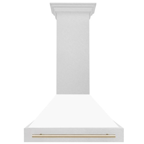 ZLINE Autograph Edition - 36 inches - Externally Vented - Wall Range Hood - Satin Stainless Steel with White Matte Shell