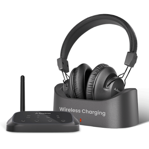 Avantree - HT5009 Plus - Ultra Comfortable Wireless Headphones for TV Watching, 60h Playtime,  Clear Voice & Enhanced Volume-Front_Standard 