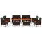 Costway - 8 PCS Patio Furniture Set with Washable Cushions and Tempered Glass Coffee Table - Orange-Front_Standard