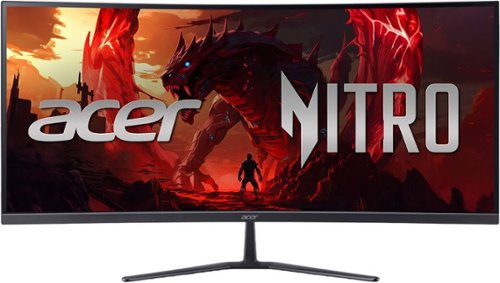 Acer - Nitro ED340CUR Gaming 34” 1500R 21:9 Curved QHD 120Hz 1ms FreeSync Premium Gaming Monitor with HDR10 (DisplayPort, HDMI) - Black