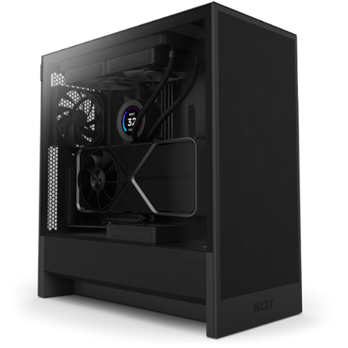 NZXT - H5 Flow 2024 Compact ATX Mid-Tower Airflow PC Case - Black