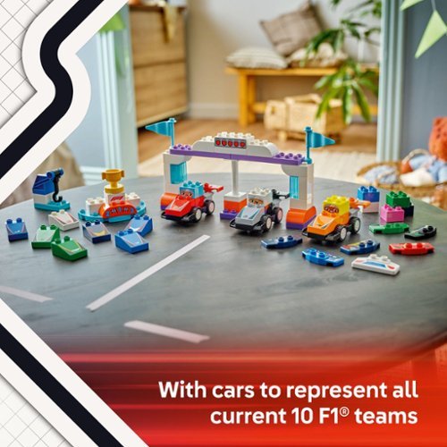LEGO DUPLO Town F1 Team Race Cars & Drivers Building Toy 10445 GLOBAL SHIPPING