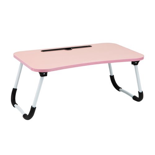 Mind Reader Lap Desk Laptop Stand, Bed Tray, Folding Legs, Couch Table, Portable, MDF , 23.25L x 13.75W x 10.5H - Pink WHERE TO BUY
